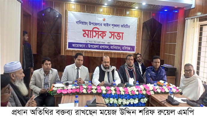 সকলকে নিয়ে একযোগে কাজ aকরতে চাই : আইন-শৃঙ্খলা কমিটির মাসিক সভায় এমপি রুয়েল